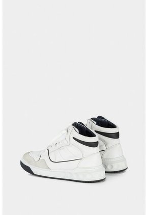 Tenis Lisboa De Cuero Para Hombre Silueta Con Bota Tenis Lisboa De Cuero Para Hombre Silueta Con Bota Blanco 39 Vélez