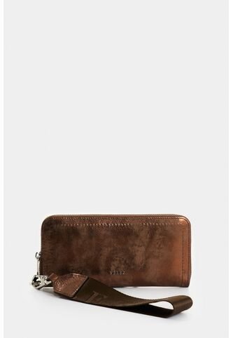 Billetera Porta Chequera De Cuero Folia Para Mujer Arezzo Billetera Porta Chequera De Cuero Folia Para Mujer Arezzo Bronce VÉLEZ Vélez