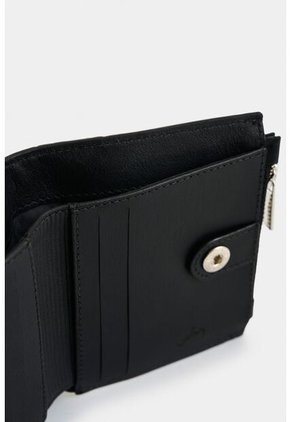 Billetera De Cuero Grabado Para Mujer Golden Billetera De Cuero Grabado Para Mujer Golden Negro VÉLEZ