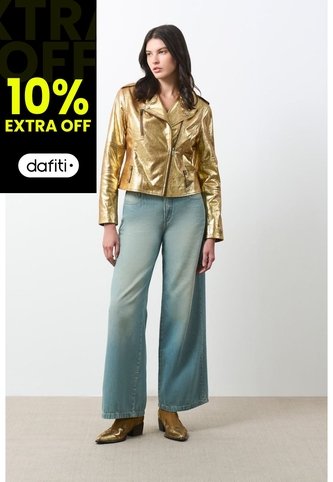 Chaqueta Biker De Cuero Folia Efecto Craquelado Para Mujer Royal Inti Chaqueta Biker De Cuero Folia Efecto Craquelado Para Mujer Royal Inti Dorado M VÉLEZ Vélez