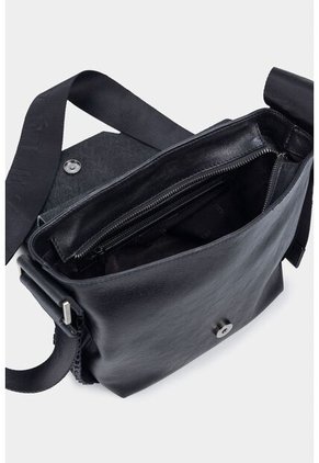 Manos Libres Júpiter De Cuero Para Mujer Detalle Tejido Manos Libres Júpiter De Cuero Para Mujer Detalle Tejido Negro Vélez