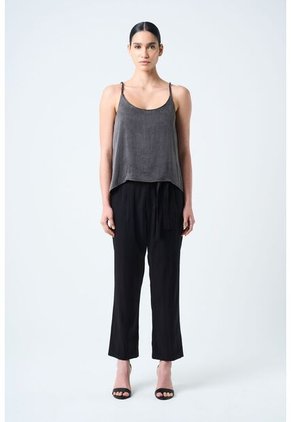 Camisa Aurora De Tiras En Tejido Plano Para Mujer Detalle Millaré Camisa Aurora De Tiras En Tejido Plano Para Mujer Detalle Millaré Negro M VÉLEZ