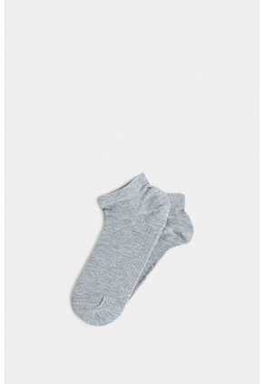 Calcetines Tobilleros Lines 3 De Algodón Para Hombre Detalle Acanalado Calcetines Tobilleros Lines 3 De Algodón Para Hombre Detalle Acanalado Gris XS VÉLEZ