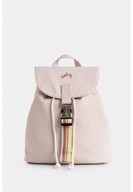 Morral Elora En Lona Y Cuero Para Mujer Detalle Contraste Morral Elora En Lona Y Cuero Para Mujer Detalle Contraste Blanco Vélez