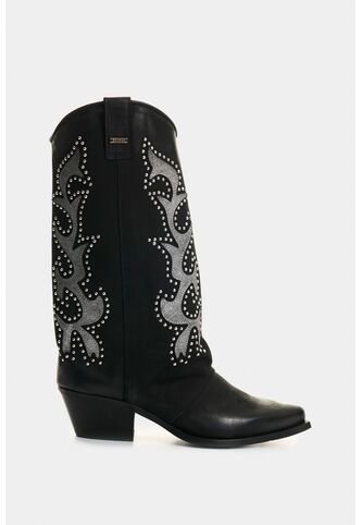 Botines De Cuero Para Mujer Moon Botines De Cuero Para Mujer Moon Negro 37 VÉLEZ Vélez