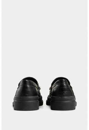 Mocasines Tractorados De Cuero Folia Para Mujer Detalle Taches Mocasines Tractorados De Cuero Folia Para Mujer Detalle Taches Negro 34 Vélez