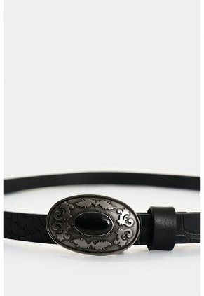 Cinturón Unifaz De Cuero Grabado Para Mujer Hazel Cinturón Unifaz De Cuero Grabado Para Mujer Hazel Negro L VÉLEZ