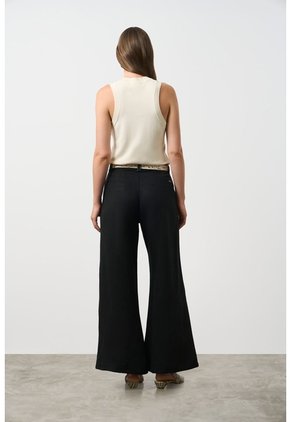 Pantalón Loa Palazzo Tiro Alto Para Mujer Pantalón Loa Palazzo Tiro Alto Para Mujer Negro 12 VÉLEZ