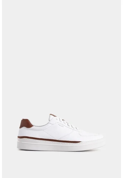 Tenis Whited De Cuero Para Hombre Detalle Contraste Tenis Whited De Cuero Para Hombre Detalle Contraste Blanco 40 VÉLEZ