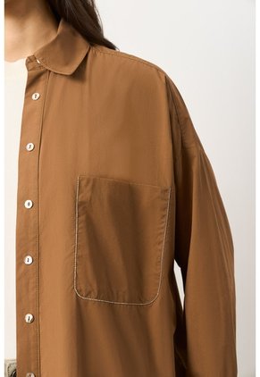Camisa Manga Larga Oversized Para Mujer Claire Camisa Manga Larga Oversized Para Mujer Claire Miel XL VÉLEZ