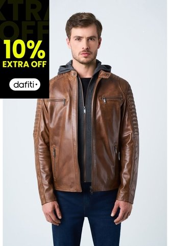 Chaqueta Belmont De Cuero Para Hombre Capucha Y Pechera Chaqueta Belmont De Cuero Para Hombre Capucha Y Pechera Miel S VÉLEZ Vélez