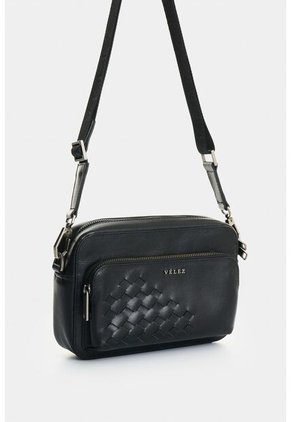 Bandolera De Cuero Con Detalle Tejido Para Hombre Kansas 2.0 Bandolera De Cuero Con Detalle Tejido Para Hombre Kansas 2.0 Negro VÉLEZ