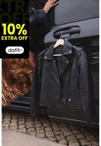 Chaqueta Claire Tejida De Cuero Para Mujer Silueta Biker Chaqueta Claire Tejida De Cuero Para Mujer Silueta Biker Negro L VÉLEZ Vélez
