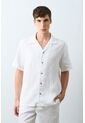 Camisa Manga Corta En Lino Para Hombre Málaga Camisa Manga Corta En Lino Para Hombre Málaga Blanco XXL VÉLEZ de Vélez
