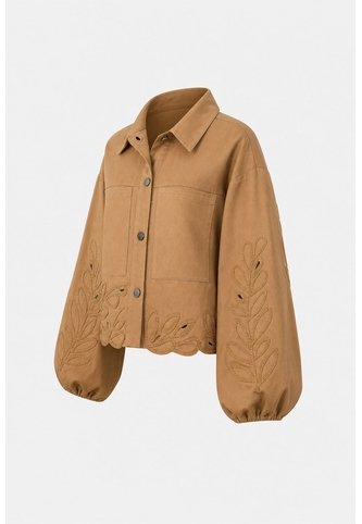 Chaqueta En Dril Para Mujer Runas Chaqueta En Dril Para Mujer Runas Tabaco XL VÉLEZ Vélez