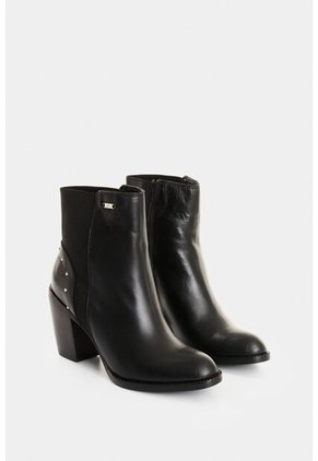 Botines De Cuero Para Mujer Pearl Botines De Cuero Para Mujer Pearl Negro 34 VÉLEZ