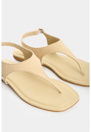 Sandalia Plana En Cuero Para Mujer Cienaga Sandalia Plana En Cuero Para Mujer Cienaga Crema 39 VÉLEZ