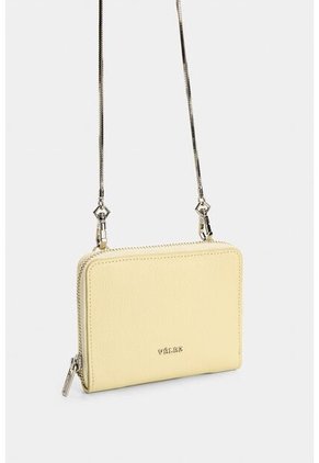 Billetera Porta Chequera Grecia De Cuero Para Mujer Con Cadena Billetera Porta Chequera Grecia De Cuero Para Mujer Con Cadena Amarillo VÉLEZ
