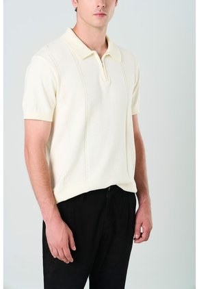 Polo Tropical Manga Corta Para Hombre Semi Fitted Polo Tropical Manga Corta Para Hombre Semi Fitted Crema L VÉLEZ