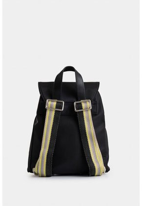Morral Elora Mini En Lona Y Cuero Para Mujer Detalle Contraste Morral Elora Mini En Lona Y Cuero Para Mujer Detalle Contraste Negro Vélez