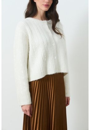 Cardigan Tejido Para Mujer Aurelia Cardigan Tejido Para Mujer Aurelia Crema XS VÉLEZ