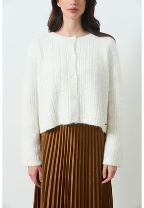 Cardigan Tejido Para Mujer Aurelia Cardigan Tejido Para Mujer Aurelia Crema XS VÉLEZ