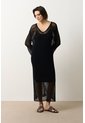 Vestido Maxi Tejido Ica Para Mujer Vestido Maxi Tejido Ica Para Mujer Negro 10 VÉLEZ de Vélez