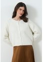 Cardigan Tejido Para Mujer Aurelia Cardigan Tejido Para Mujer Aurelia Crema XS VÉLEZ de Vélez