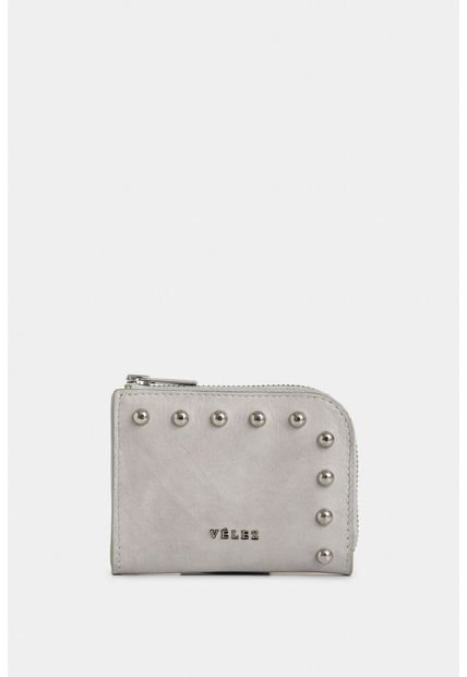 Porta Documentos Holy De Cuero Para Mujer Detalle Taches Porta Documentos Holy De Cuero Para Mujer Detalle Taches Gris Vélez