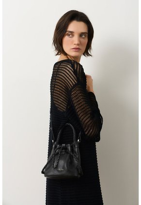 Vestido Maxi Tejido Ica Para Mujer Vestido Maxi Tejido Ica Para Mujer Negro 10 VÉLEZ
