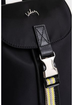 Morral Elora Mini En Lona Y Cuero Para Mujer Detalle Contraste Morral Elora Mini En Lona Y Cuero Para Mujer Detalle Contraste Negro Vélez