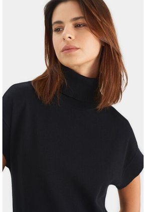 Vestido Amanita Tejido Para Mujer Cuello Tortuga Vestido Amanita Tejido Para Mujer Cuello Tortuga Negro 06 VÉLEZ