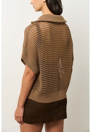 Chaleco Tejido Tika Para Mujer Oversized Chaleco Tejido Tika Para Mujer Oversized Miel XL VÉLEZ