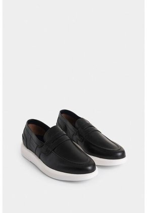 Mocasines Lugano De Cuero Para Hombre Efecto Artesanal Mocasines Lugano De Cuero Para Hombre Efecto Artesanal Negro 40 Vélez