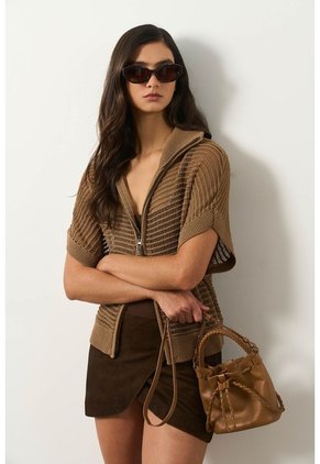 Chaleco Tejido Tika Para Mujer Oversized Chaleco Tejido Tika Para Mujer Oversized Miel XL VÉLEZ