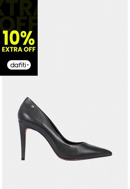 Tacones Cerrados De Cuero Liso Tacones Cerrados De Cuero Liso Negro 35 VÉLEZ