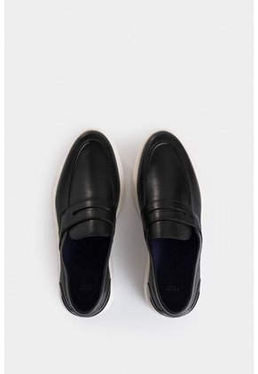 Mocasines Lugano De Cuero Para Hombre Efecto Artesanal Mocasines Lugano De Cuero Para Hombre Efecto Artesanal Negro 40 Vélez