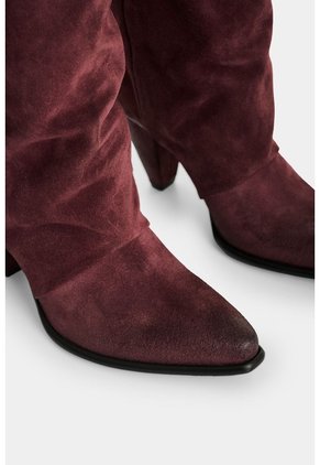 Bota Texana En Cuero Gamuzado Para Mujer Sierra Bota Texana En Cuero Gamuzado Para Mujer Sierra Vinotinto 37 VÉLEZ