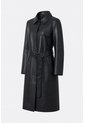 Trench Coat Manga Larga De Cuero Para Mujer Aura Trench Coat Manga Larga De Cuero Para Mujer Aura Negro L VÉLEZ de Vélez