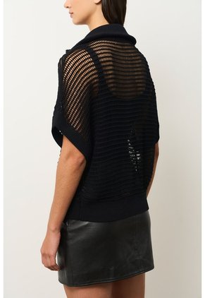 Chaleco Tejido Tika Para Mujer Oversized Chaleco Tejido Tika Para Mujer Oversized Negro S VÉLEZ