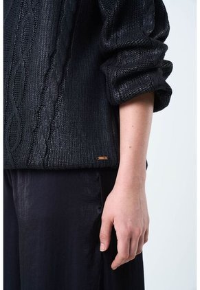 Sweater Tejido Layla Para Mujer Efecto Resinado Sweater Tejido Layla Para Mujer Efecto Resinado Negro L VÉLEZ