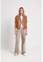 Chaqueta Biker Natura De Cuero Para Mujer Semi Ajustada Chaqueta Biker Natura De Cuero Para Mujer Semi Ajustada Miel XL VÉLEZ de Vélez