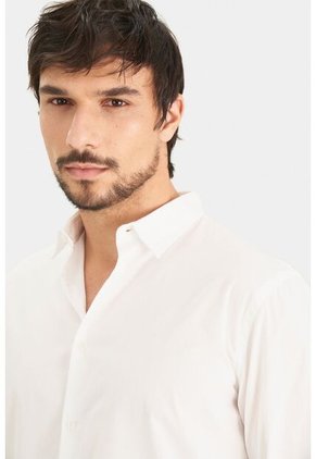 Camisa En Popelina Para Hombre Semifitted Camisa En Popelina Para Hombre Semifitted Blanco XXL VÉLEZ