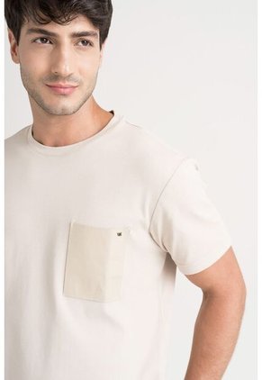 Camiseta En Algodón Para Hombre Bolsillo Cuero Camiseta En Algodón Para Hombre Bolsillo Cuero Arena XL VÉLEZ