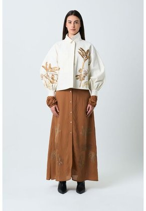 Chaqueta Dune Para Mujer Detalle Bordado Chaqueta Dune Para Mujer Detalle Bordado Crema XXL VÉLEZ