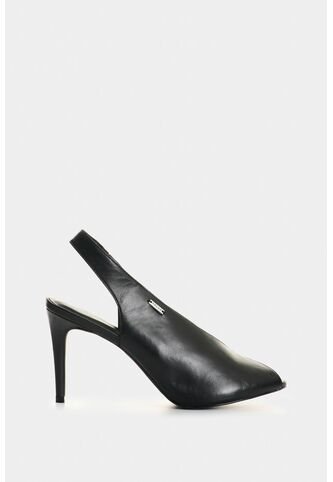 Sandalia Tacón En Cuero Para Mujer Aqua Sandalia Tacón En Cuero Para Mujer Aqua Negro 36 VÉLEZ Vélez