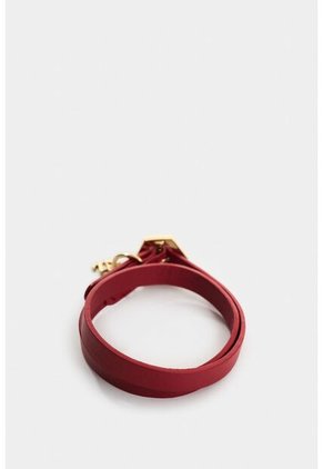 Manilla De Cuero Para Mujer Hexágono Manilla De Cuero Para Mujer Hexágono Rojo VÉLEZ