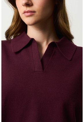 Polo Bora Tejida Para Mujer Silueta Boxy Polo Bora Tejida Para Mujer Silueta Boxy Vinotinto M VÉLEZ