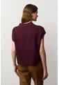 Polo Bora Tejida Para Mujer Silueta Boxy Polo Bora Tejida Para Mujer Silueta Boxy Vinotinto M VÉLEZ de Vélez