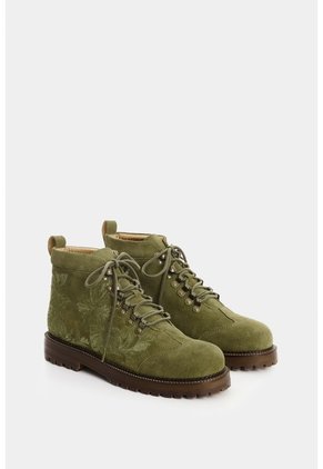 Botin En Cuero Carnaza Para Mujer Nacar Tipo Hiking Botin En Cuero Carnaza Para Mujer Nacar Tipo Hiking Verde Oliva 36 VÉLEZ
